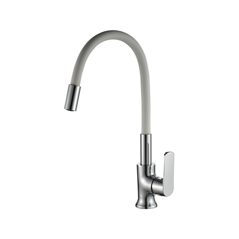 Grifo cromado de acero inoxidable, tubo de agua de codo largo universal de 520mm